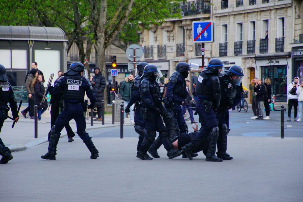 Bereitschaftspolizei im Einsatz in Frankreich