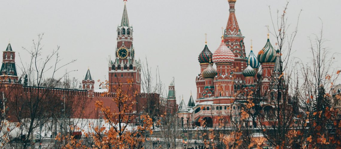 Kreml und St.Basil Kirche am Roten Platz in Moskau.